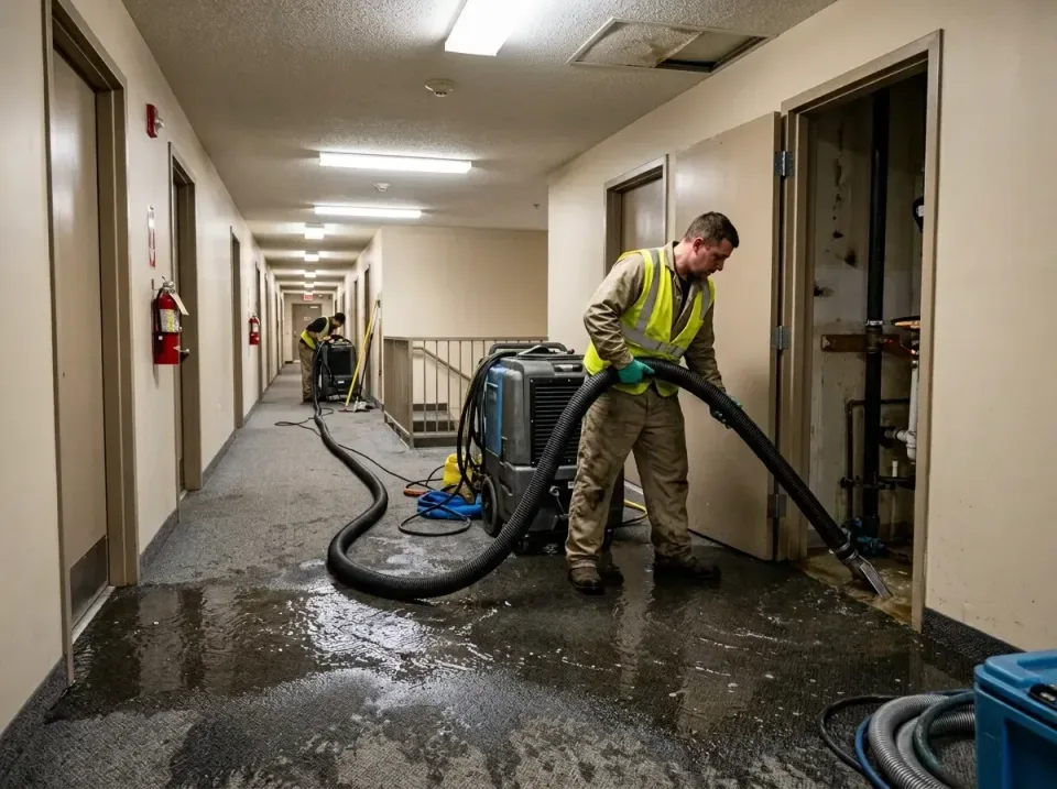 multi-unit-apartment-hallway-f-005 — frequently asked questions, Emergency Burst Pipe Water Extraction & Removal in New Chic…